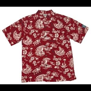 Walt Disney World Trader Micks Surf Gear Mickey Mouse Hawaiian Shirt S Cotton